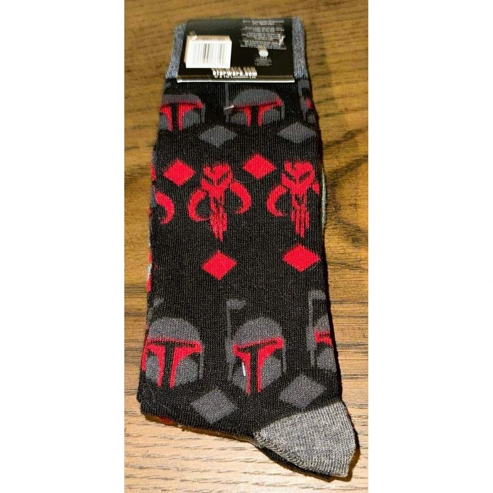 Disney Star Wars Mandalorian Boba Fett Socks Set 2 Limited Edition Sz 6-12 NWT